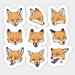 Fox Moods Sticker